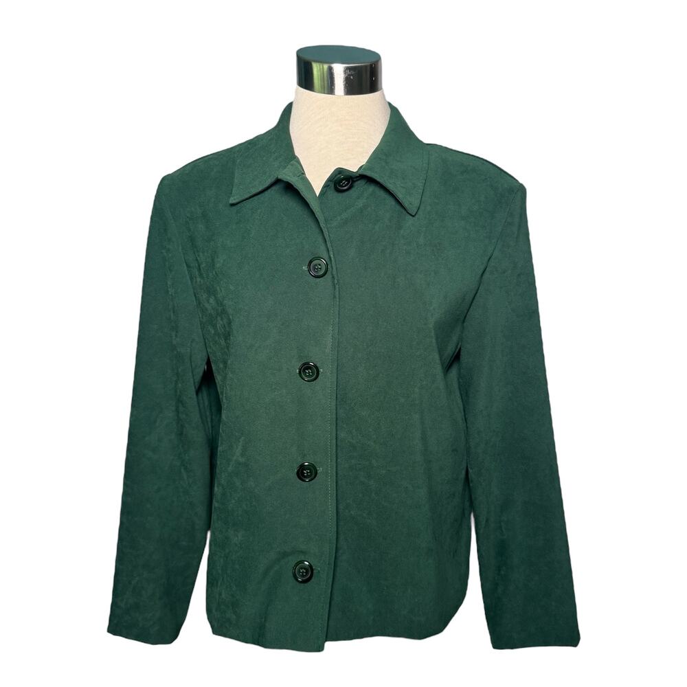 Briggs New York Petite Medium Emerald Green Jacket